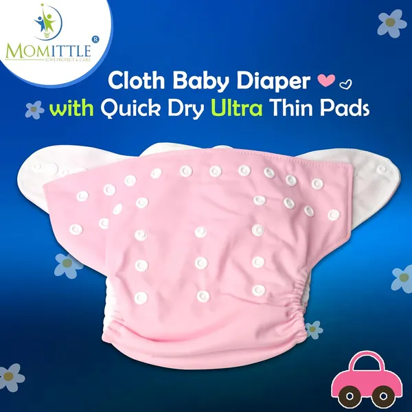 Pink_Plastic_Cotton_Cloth_Diaper_With_Insert_For_Baby