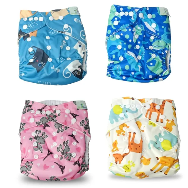 Multicolor_Bamboo_Reusable_Cotton_Cloth_Diaper_With_Insert_For_Baby_Pack_Of_4
