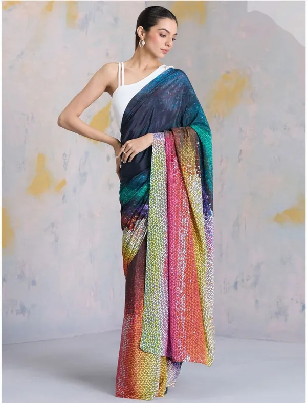 Multicolor_Gradient_Digital_Printed_Satin_Saree_Luxury_Designer_Party_Wear_Satin_Saree_For_Women