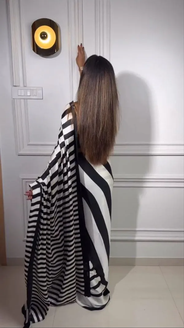 Bold_Noir_Black_White_Striped_Satin_Saree_Modern_Designer_Party_Wear_Saree_For_Women