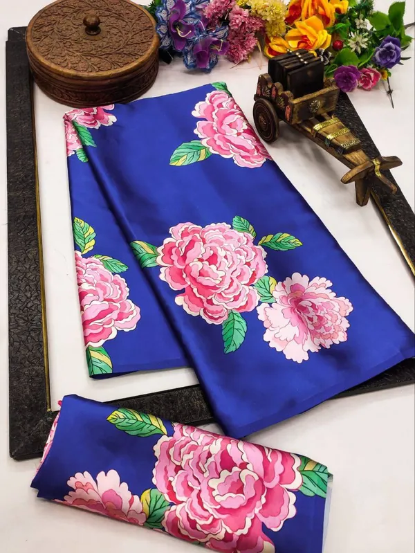 Royal_Bloom_Blue_Satin_Floral_Printed_Saree_Elegant_Designer_Party_Festive_Wear_Saree_For_Women