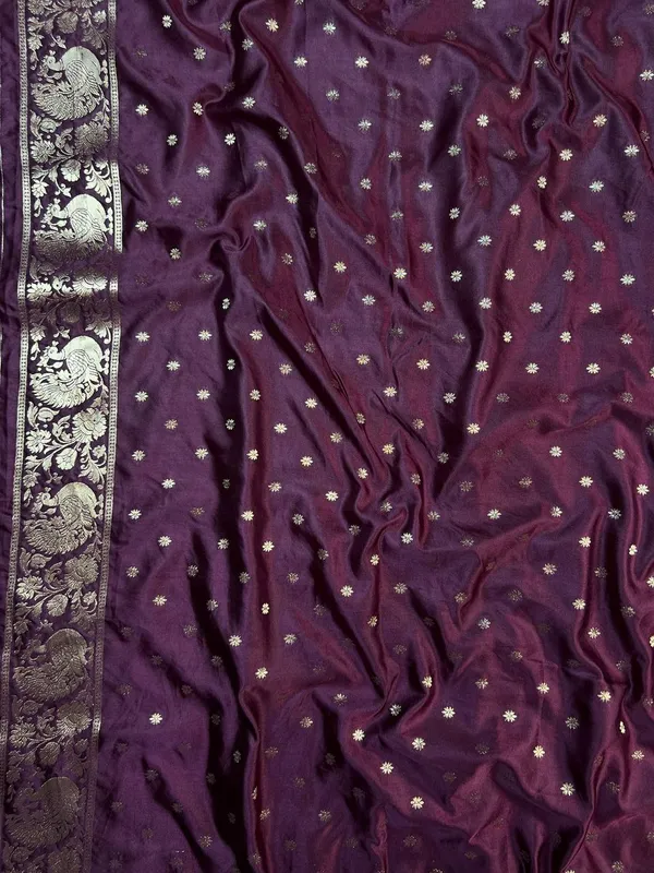 Wine_Purple_Banarasi_Silk_Saree_For_Women