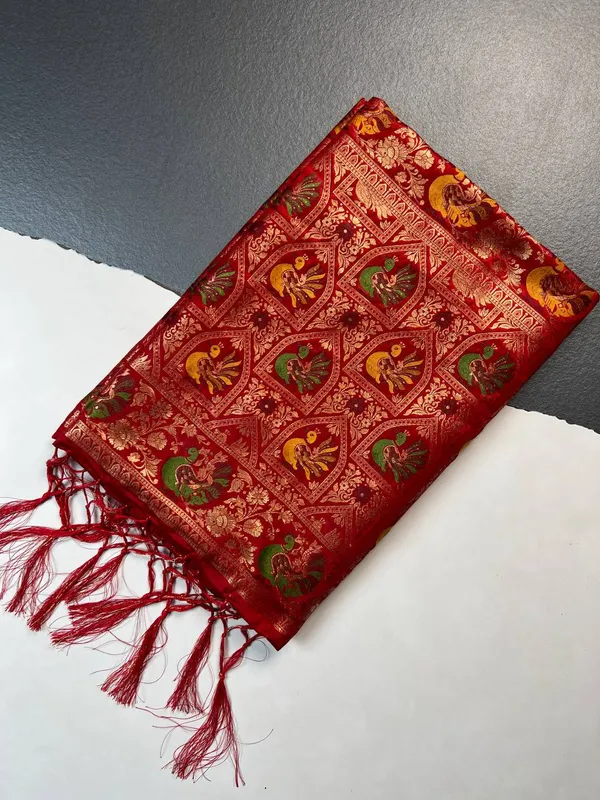 Bridal_Red_Banarasi_Silk_Saree_For_Women