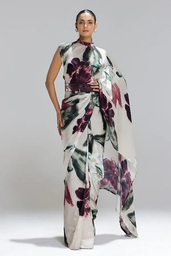 Ivory_Satin_Abstract_Floral_Designer_Saree_Luxury_Contemporary_Party_Evening_Wear_Saree_For_Women