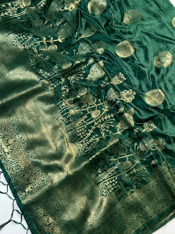 Emerald_Green_Banarasi_Silk_Saree_For_Women