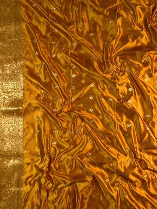 Golden_Mustard_Banarasi_Silk_Saree_For_Women