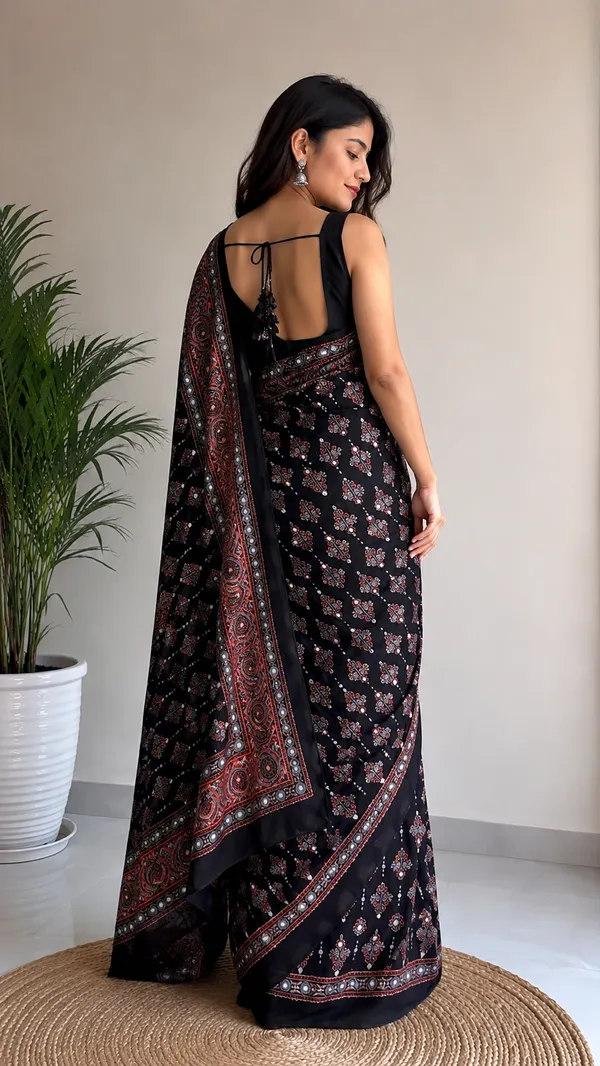 Black_Gajji_Silk_With_Traditional_Motifs_Designer_Saree_For_Women