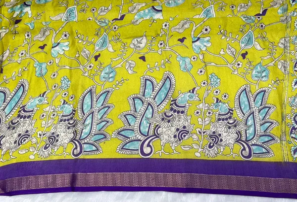 Lime_Green_And_Purple_Floral_Saree_With_Peacock_Pallu