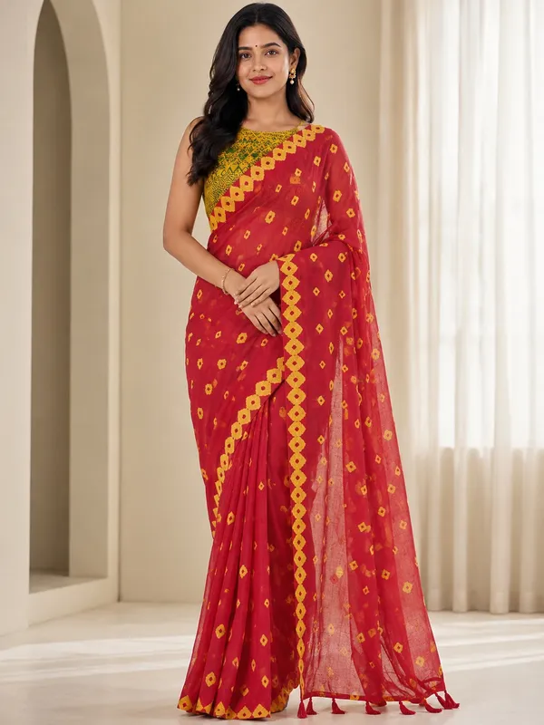 Red_And_Yellow_Patterned_Saree