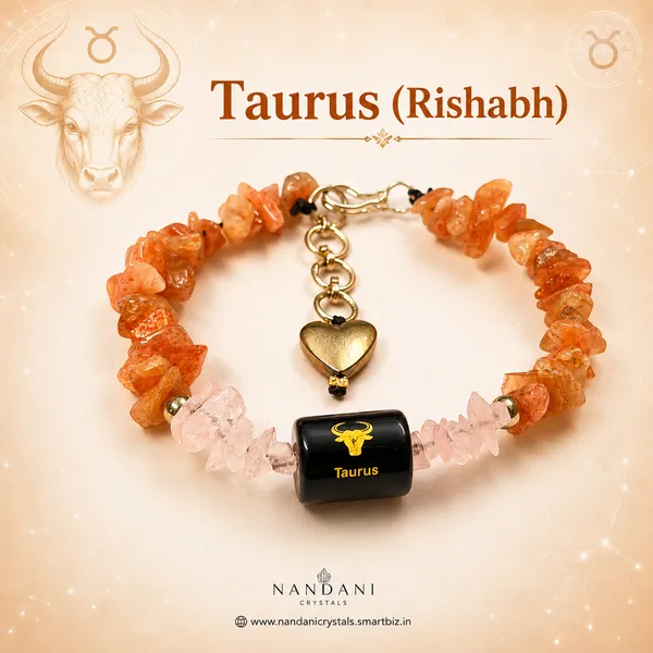 Multicolor_Natural_Stone_Taurus_Zodiac_Chips_Bracelet_For_Unisex