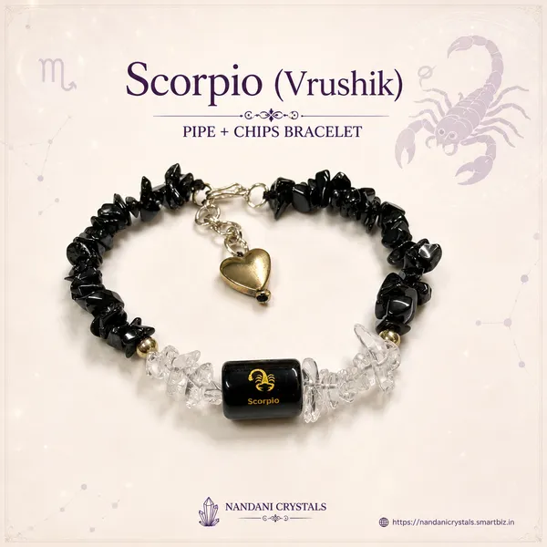 Multicolor_Natural_Stone_Scorpio_Zodiac_Chips_Bracelet_For_Unisex
