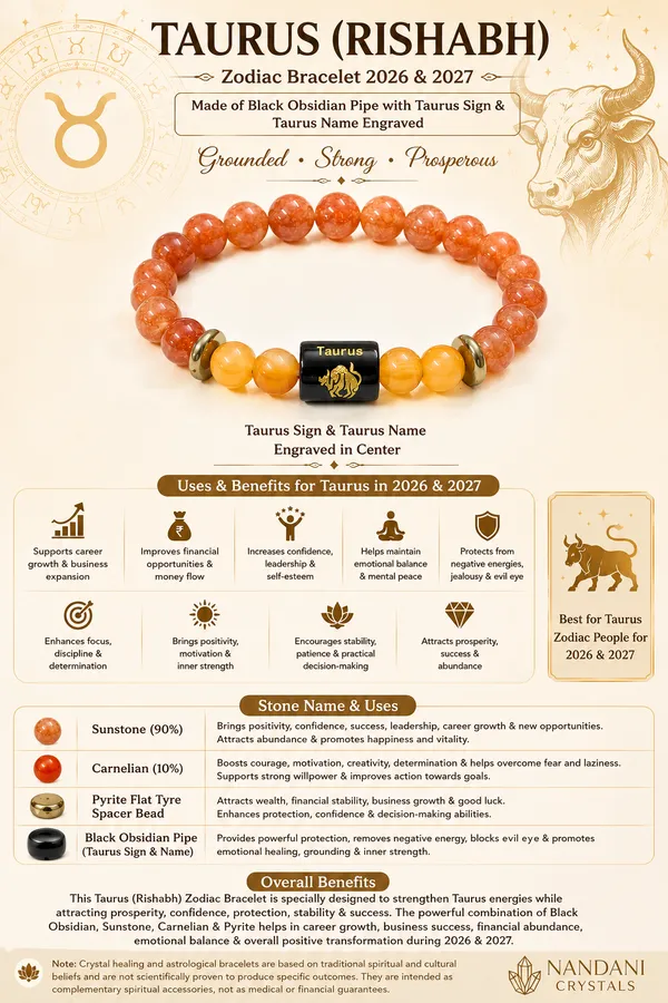 Multicolor_Sunstone_Carnelian_Agate_Taurus_Zodiac_Pipe_Bracelet