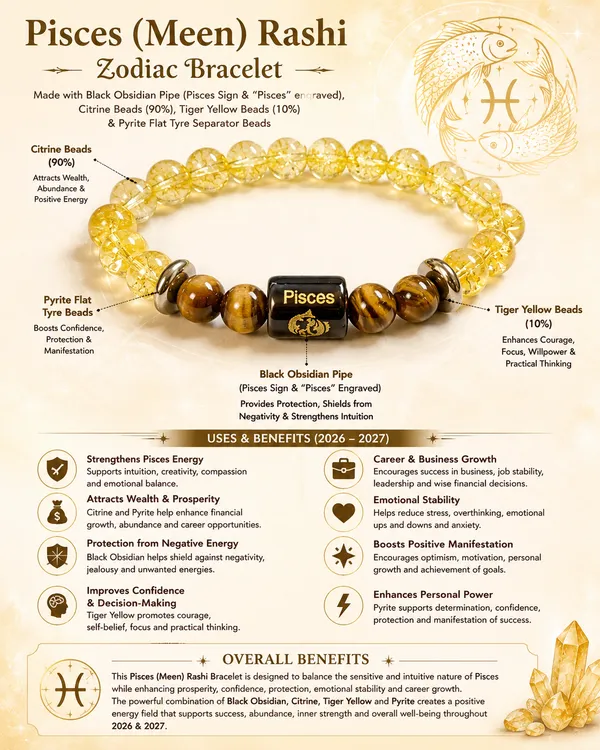 Multicolor_Natural_Stone_Pisces_Zodiac_Pipe_Bracelet_For_Unisex