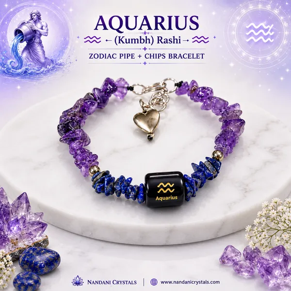 Multicolor_Natural_Stone_Aquarius_Zodiac_Chips_Bracelet_For_Unisex