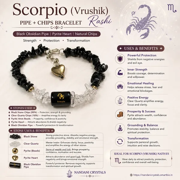 Multicolor_Natural_Stone_Scorpio_Zodiac_Chips_Bracelet_For_Unisex