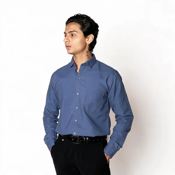 Blue_Solid_Formal_Shirt_For_Men