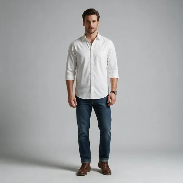 White_Solid_Formal_Shirt_For_Men