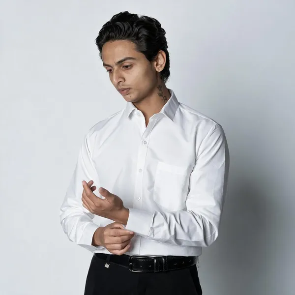 White_Solid_Formal_Shirt_For_Men