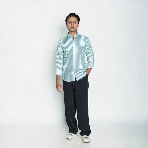Blue_And_White_Striped_Regular_Fit_Shirt_For_Men