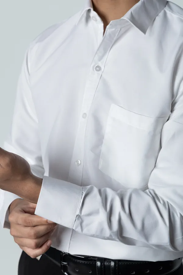 White_Solid_Formal_Shirt_For_Men
