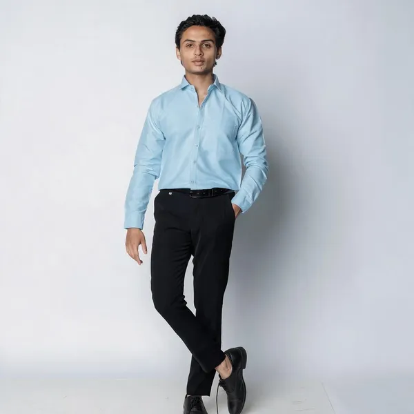 Light_Blue_Solid_Regular_Fit_Shirt_For_Men