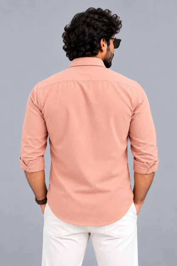 Peach_Solid_Regular_Fit_Formal_Shirt_For_Men