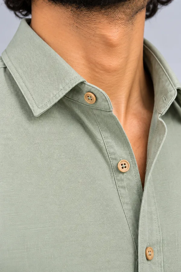 Green_Solid_Casual_Shirt_For_Men