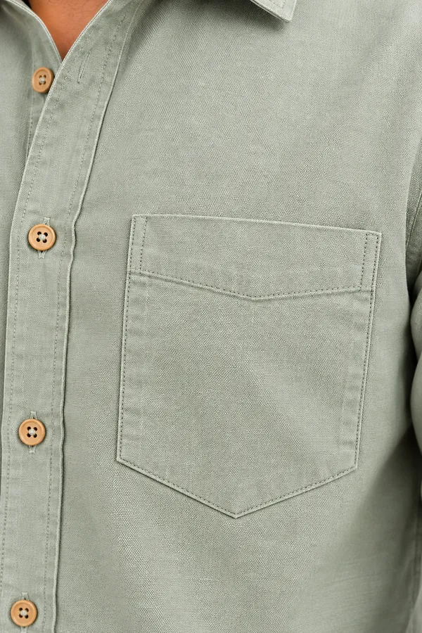 Green_Solid_Casual_Shirt_For_Men