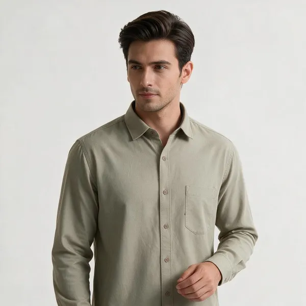 Olive_Textured_Regular_Fit_Shirt_For_Men