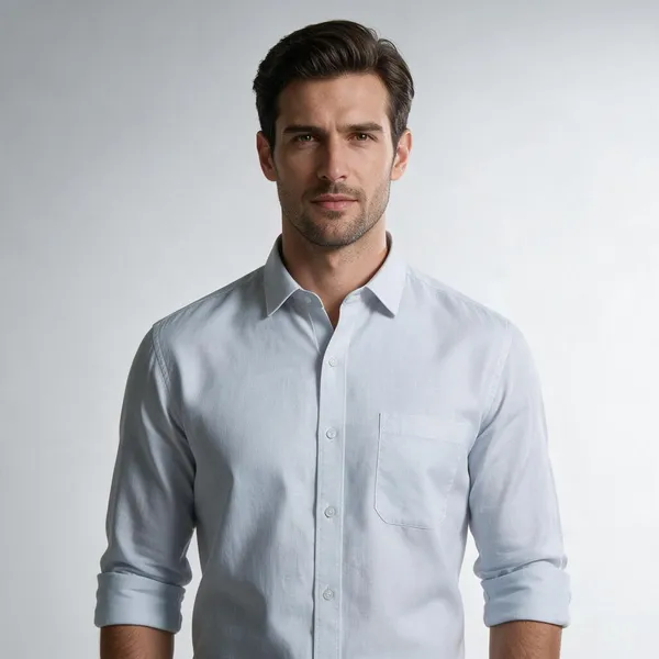 White_Textured_Regular_Fit_Shirt_For_Men
