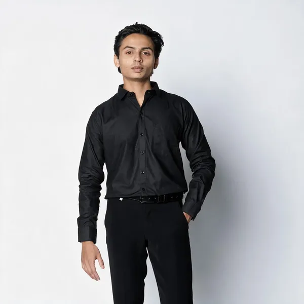 Black_Textured_Regular_Fit_Shirt_For_Men