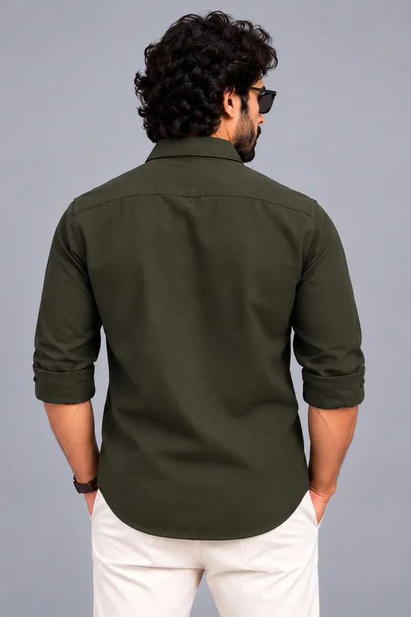 Olive_Solid_Regular_Fit_Shirt_For_Men