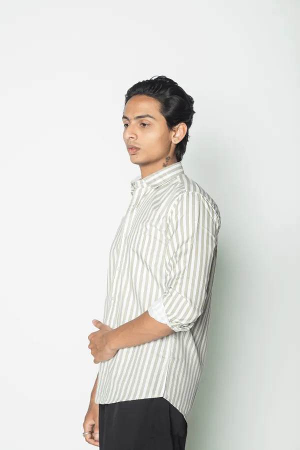 Olive_Green_And_White_Striped_Casual_Shirt_For_Men