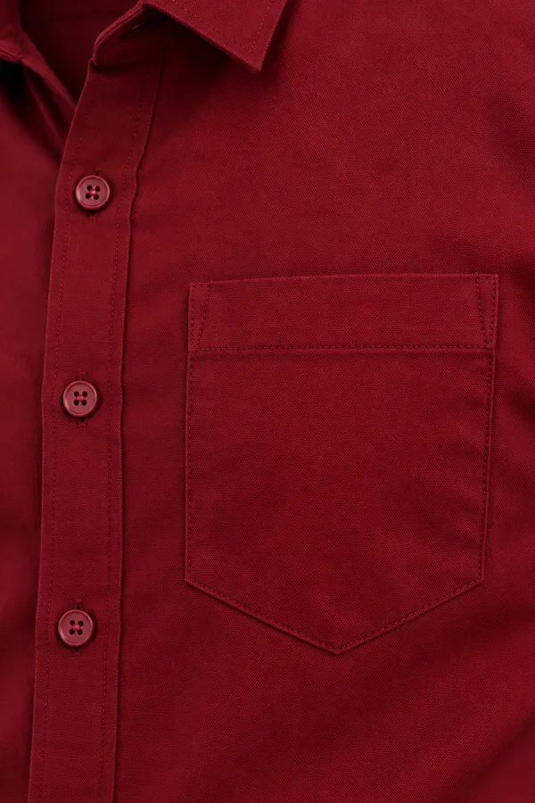 Maroon_Textured_Regular_Fit_Shirt_For_Men