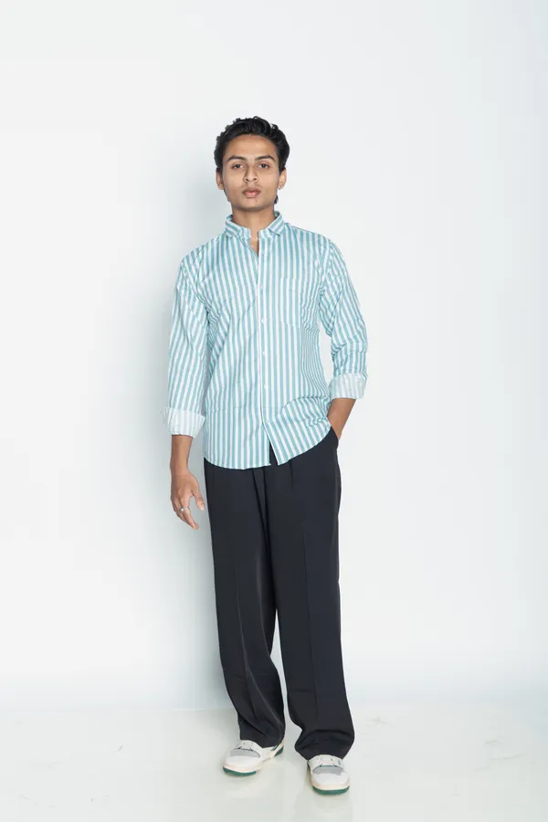 Blue_And_White_Striped_Regular_Fit_Shirt_For_Men