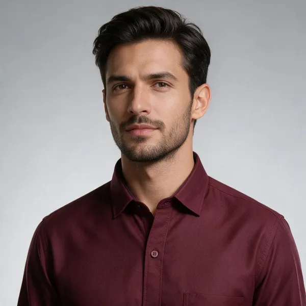 Maroon_Textured_Regular_Fit_Shirt_For_Men
