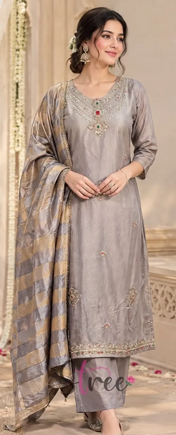 Grey_Embroidered_Kurta_Set_With_Dupatta_for_Women