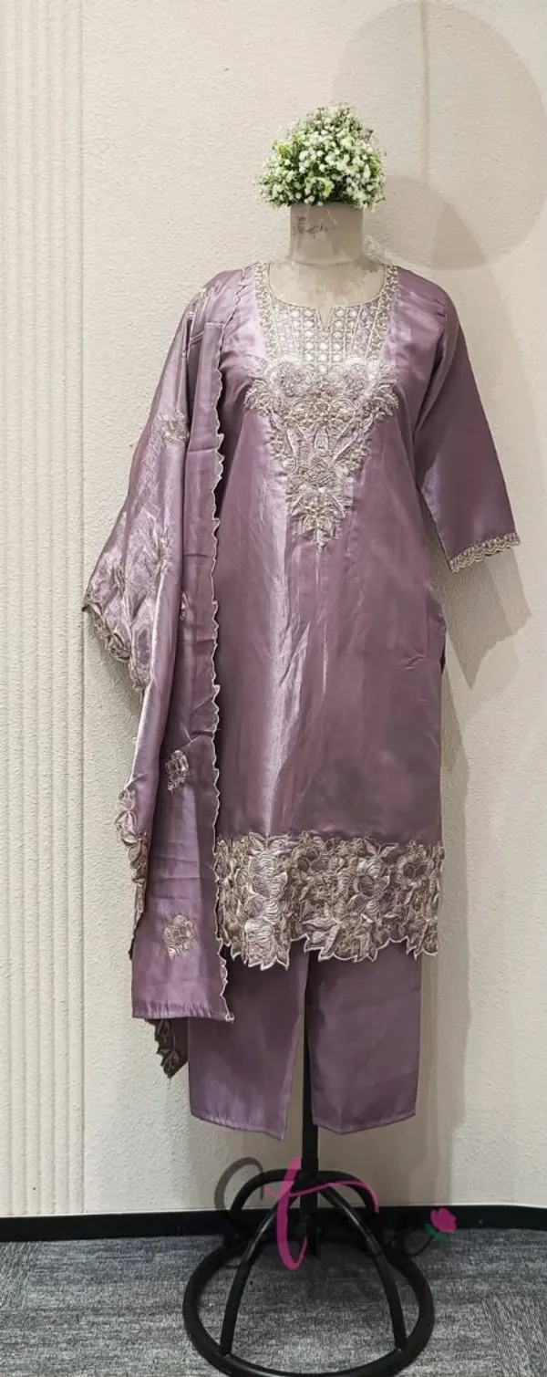 Lavender_Satin_Embroidered_Suit_Set_for_Women
