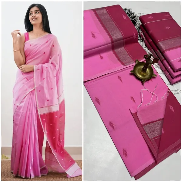 kancheepuram__Light_Weight_Very_Soft_little_border_saree_with_running_blouse