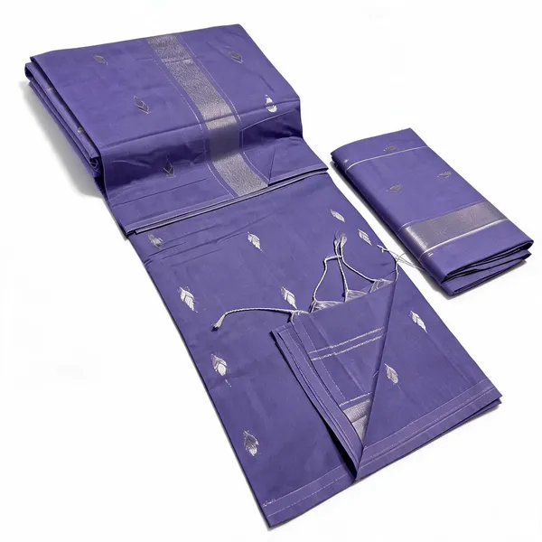 Kancheepuram_Light_Weight_Very_Soft_Little_Border_Saree_With_Running_Blouse