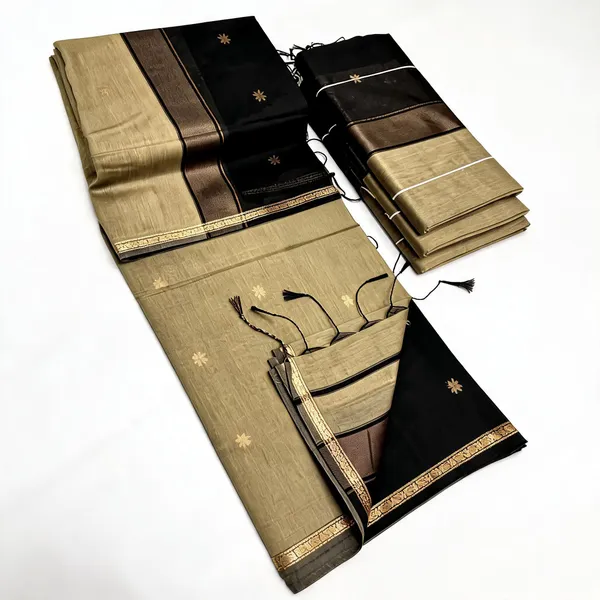 Kancheepuram_Light_Weight_Very_Soft_Little_Border_Saree_With_Running_Blouse
