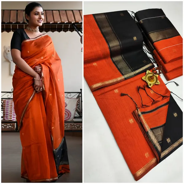 kancheepuram__Light_Weight_Very_Soft_little_border_saree_with_running_blouse