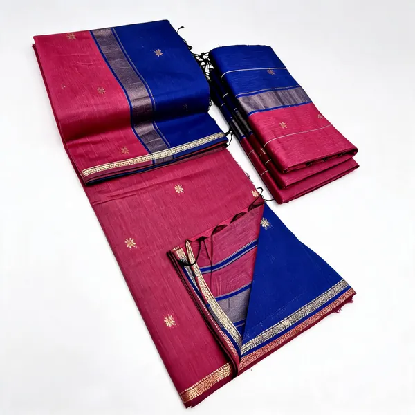 Kancheepuram_Light_Weight_Very_Soft_Little_Border_Saree_With_Running_Blouse