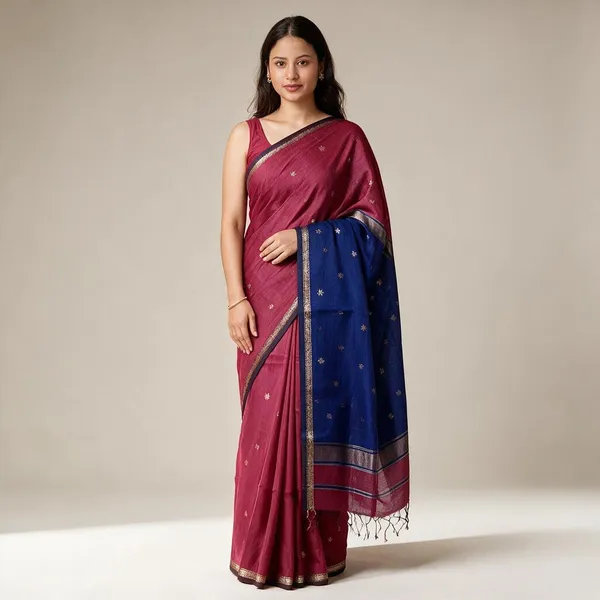 Kancheepuram_Light_Weight_Very_Soft_Little_Border_Saree_With_Running_Blouse