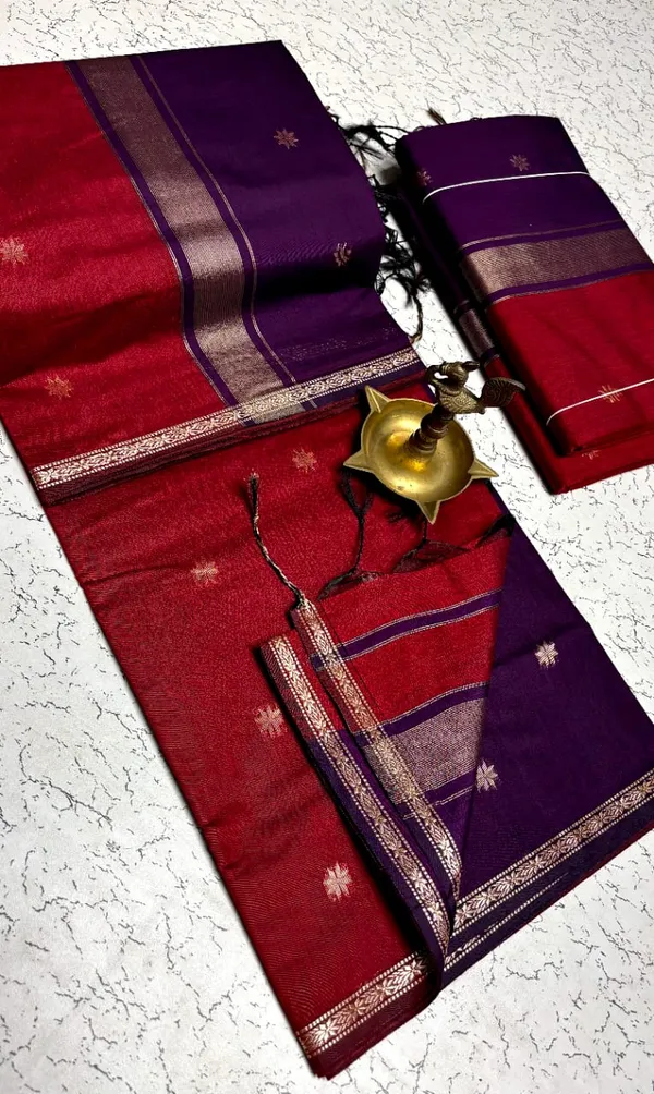 Kancheepuram_Light_Weight_Very_Soft_Little_Border_Saree_With_Running_Blouse