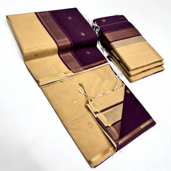 Kancheepuram_Light_Weight_Very_Soft_Little_Border_Saree_With_Running_Blouse