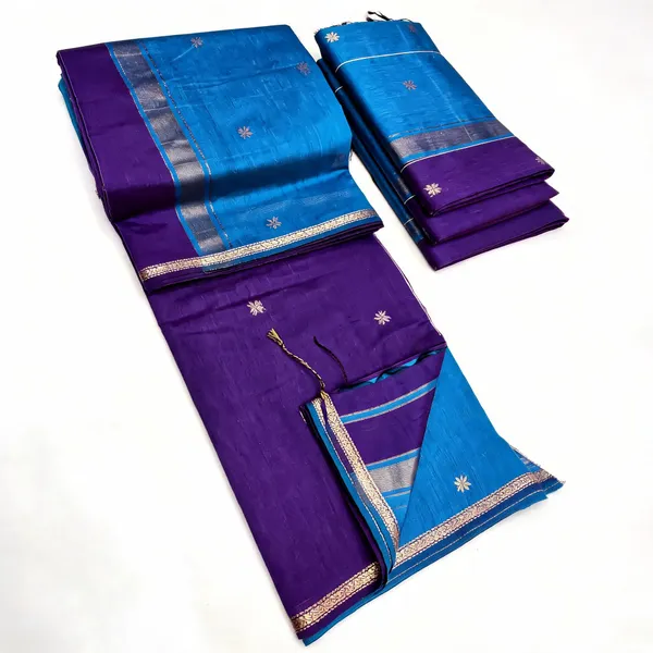 Kancheepuram_Light_Weight_Very_Soft_Little_Border_Saree_With_Running_Blouse