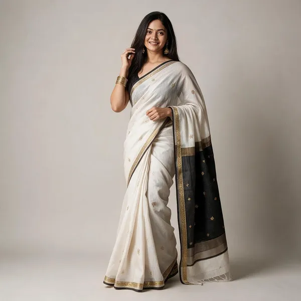Kancheepuram_Light_Weight_Very_Soft_Little_Border_Saree_With_Running_Blouse