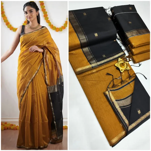 kancheepuram__Light_Weight_Very_Soft_little_border_saree_with_running_blouse
