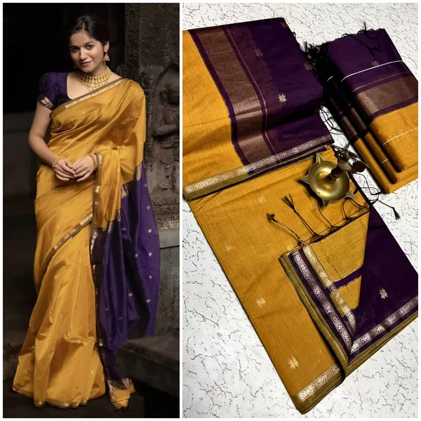 kancheepuram__Light_Weight_Very_Soft_little_border_saree_with_running_blouse